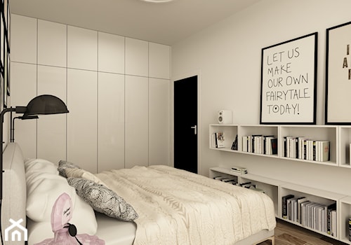 SKANDYNAWIA NA ŻOLIBORZU - Średnia biała sypialnia, styl skandynawski - zdjęcie od design me too