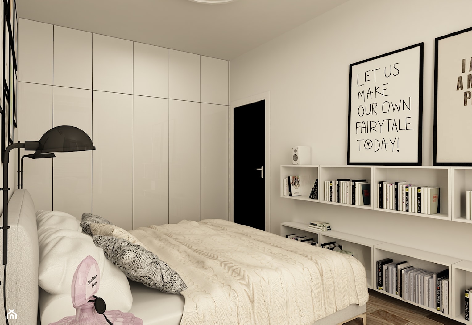 SKANDYNAWIA NA ŻOLIBORZU - Średnia biała sypialnia, styl skandynawski - zdjęcie od design me too - Homebook