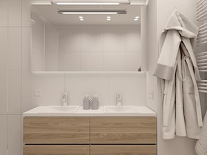 MIESZKANIE NA URSYNOWIE 85 M2 - Z dwoma umywalkami łazienka, styl nowoczesny - zdjęcie od design me too