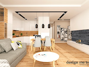 GRAZIOSO APARTAMENTY - Duży beżowy salon z kuchnią z jadalnią, styl nowoczesny - zdjęcie od design me too