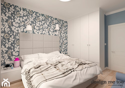 KAWAŁEK NIEBA NA WILANOWIE - Mała turkusowa sypialnia, styl tradycyjny - zdjęcie od design me too