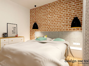 NOWOCZESNE BEMOWO - Średnia biała sypialnia, styl nowoczesny - zdjęcie od design me too
