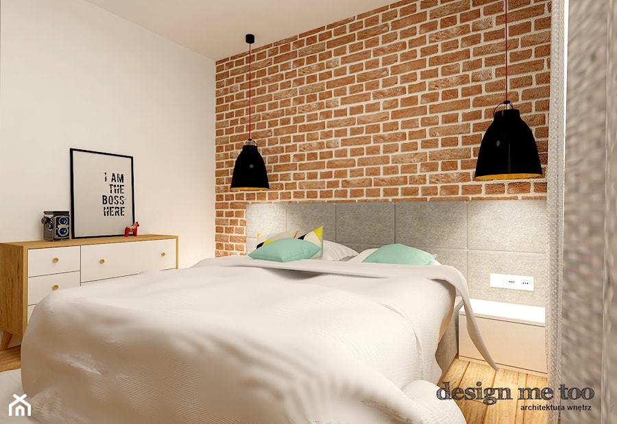 NOWOCZESNE BEMOWO - Średnia biała sypialnia, styl nowoczesny - zdjęcie od design me too
