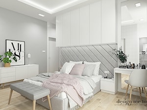 SKANDYNAWSKIE MIESZKANIE NA MOKOTOWIE - Średnia biała szara sypialnia, styl nowoczesny - zdjęcie od design me too