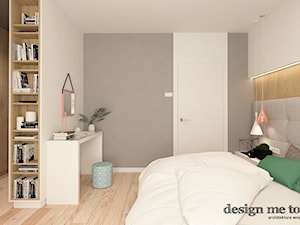 NOWOCZESNY DOM W GRODZISKU MAZOWIECKIM - Średnia szara z biurkiem sypialnia, styl nowoczesny - zdjęcie od design me too