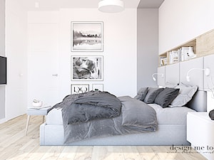 NOWOCZESNE MIESZKANIE NA WOLI - Średnia biała szara sypialnia, styl nowoczesny - zdjęcie od design me too