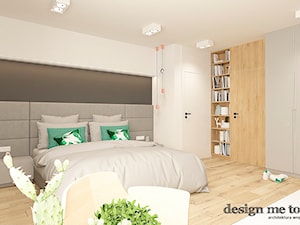 SKANDYNAWSKI DOM W WAWRZE - Średnia biała czarna z biurkiem sypialnia, styl nowoczesny - zdjęcie od design me too