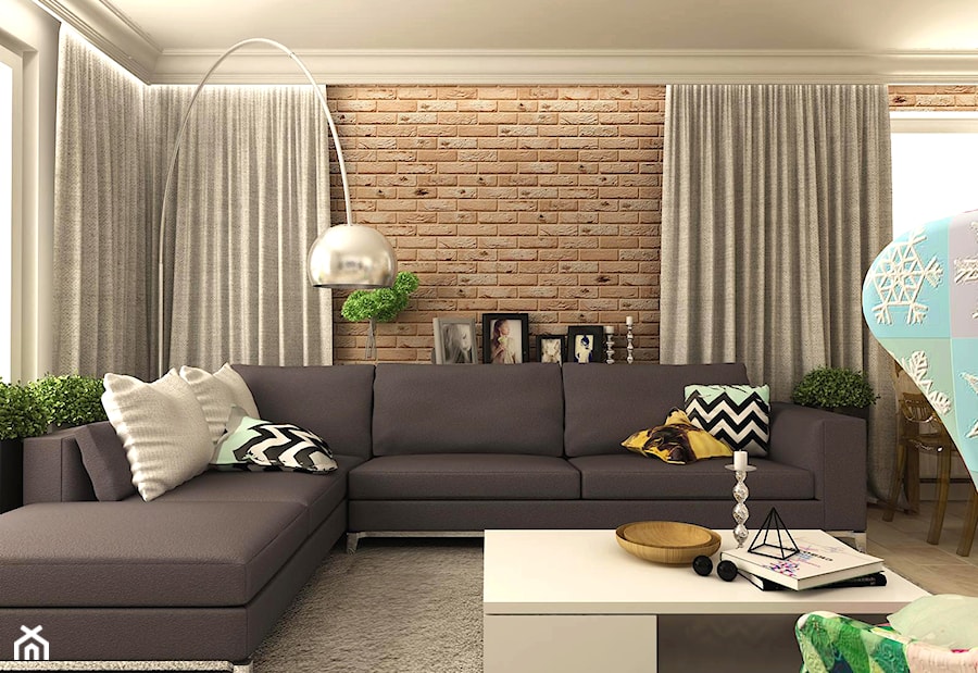 APARTAMENT NA GOCŁAWIU 120 m2 - Salon, styl nowoczesny - zdjęcie od design me too