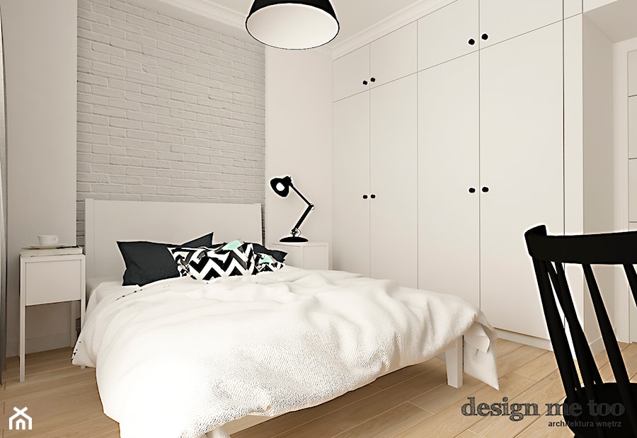 SKANDYNAWSKI KLIMAT NA POWIŚLU - Średnia biała sypialnia, styl skandynawski - zdjęcie od design me too