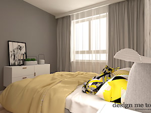 SZCZYPTA KOLORU NA SZCZĘŚLIWICACH - Średnia szara sypialnia, styl nowoczesny - zdjęcie od design me too