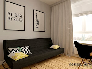 NOWOCZESNE BEMOWO - Średnie z sofą szare biuro, styl nowoczesny - zdjęcie od design me too