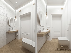 SKANOYNAWSKO - INDUSTRIALNY KLIMAT - Mała bez okna z punktowym oświetleniem łazienka, styl skandynawski - zdjęcie od design me too