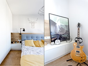 REALIZACJA SKANDYNAWIA NA WOLI - Mała biała sypialnia, styl skandynawski - zdjęcie od design me too