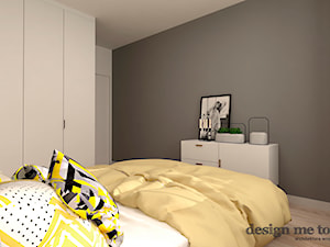 SZCZYPTA KOLORU NA SZCZĘŚLIWICACH - Mała szara sypialnia, styl nowoczesny - zdjęcie od design me too
