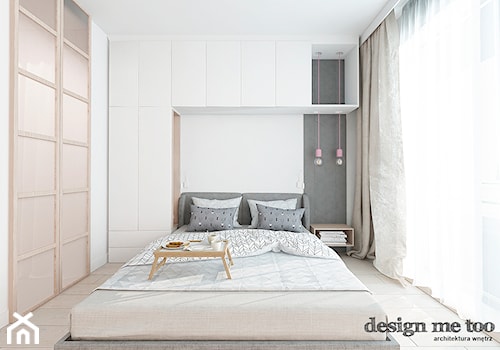 NOWOCZESNY APARTAMENT NA WILANOWIE - Mała sypialnia, styl nowoczesny - zdjęcie od design me too