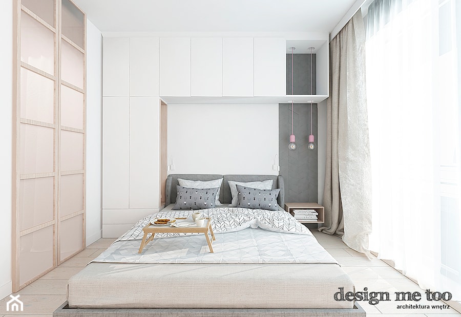 NOWOCZESNY APARTAMENT NA WILANOWIE - Mała sypialnia, styl nowoczesny - zdjęcie od design me too