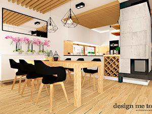 DOM W LESZNOWOLI - Średnia biała jadalnia w salonie, styl nowoczesny - zdjęcie od design me too