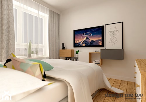 NOWOCZESNE BEMOWO - Mała beżowa sypialnia, styl nowoczesny - zdjęcie od design me too
