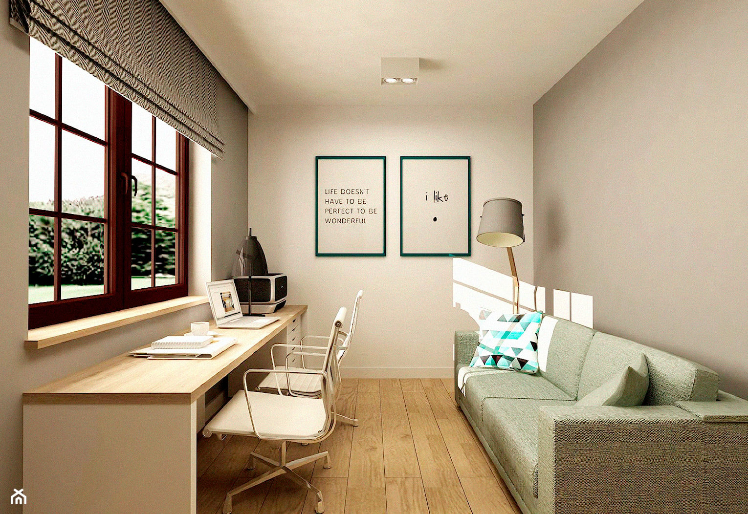MINIMALISTYCZNY DOM - Biuro, styl minimalistyczny - zdjęcie od design me too - Homebook