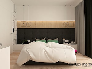NOWOCZESNA KUCHNIA I SYPIALNIA - Średnia biała z biurkiem sypialnia, styl nowoczesny - zdjęcie od design me too