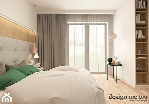 NOWOCZESNY DOM W GRODZISKU MAZOWIECKIM - Średnia biała sypialnia, styl nowoczesny - zdjęcie od design me too