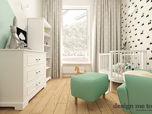 POKOJE DZIECIĘCE W STYLU SKANDYNAWSKIM - Mały szary pokój dziecka dla niemowlaka dla chłopca dla dziewczynki, styl skandynawski - zdjęcie od design me too