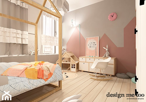 NOWOCZESNY APARTAMENT W PRUSZKOWIE - Duży brązowy szary pokój dziecka dla dziecka dla dziewczynki, styl nowoczesny - zdjęcie od design me too