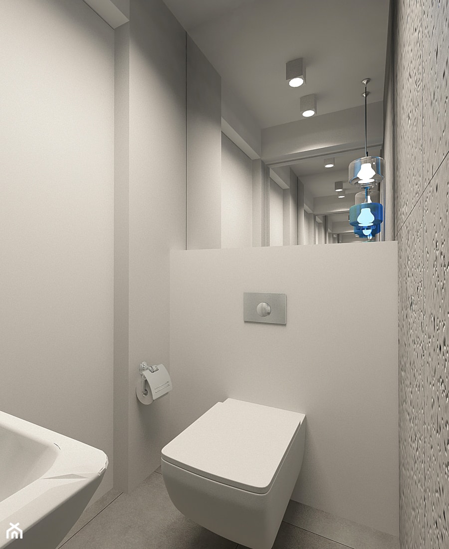 WC w stylu minimalistycznym w apartamencie w Tomaszowie Mazowieckim - zdjęcie od design me too