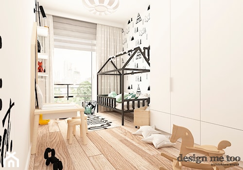 SKANDYNAWSKI URSYNÓW - Średni biały pokój dziecka dla dziecka dla chłopca, styl skandynawski - zdjęcie od design me too