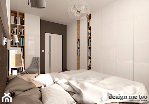 GRAZIOSO APARTAMENTY - Średnia biała szara sypialnia, styl nowoczesny - zdjęcie od design me too