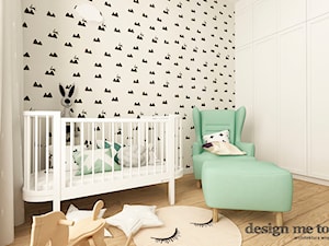 POKOJE DZIECIĘCE W STYLU SKANDYNAWSKIM - Mały czarny szary pokój dziecka dla niemowlaka dla chłopca dla dziewczynki, styl skandynawski - zdjęcie od design me too
