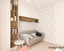 NOWOCZESNY APARTAMENT NA WILANOWIE - Małe w osobnym pomieszczeniu z sofą białe biuro, styl nowoczes ... - zdjęcie od design me too - Homebook