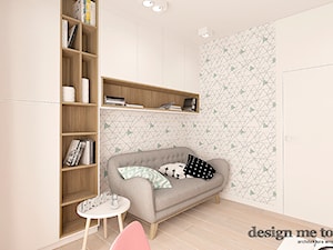 NOWOCZESNY APARTAMENT NA WILANOWIE - Małe w osobnym pomieszczeniu z sofą białe biuro, styl nowoczesny - zdjęcie od design me too