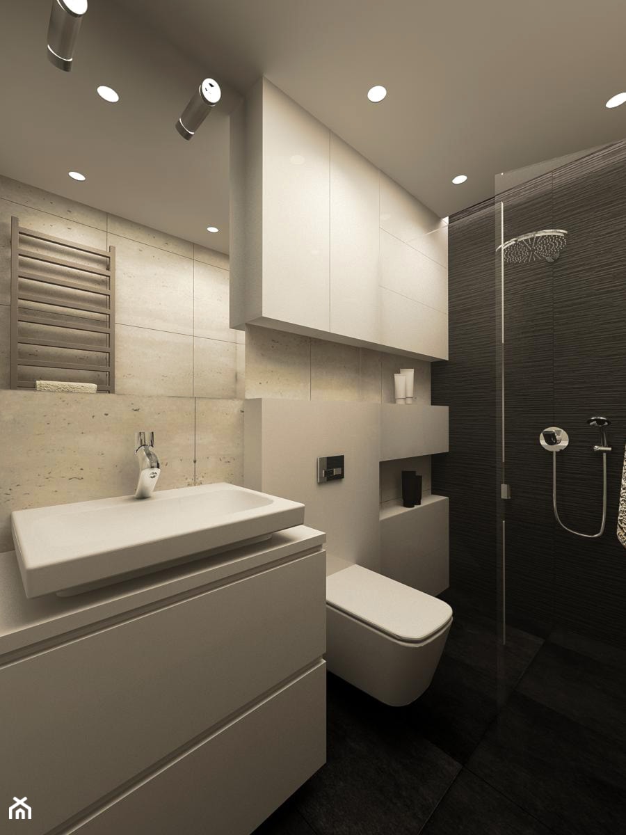 APARTAMENT NA GOCŁAWIU 120 m2 - Średnia łazienka, styl nowoczesny - zdjęcie od design me too