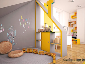 DOM W LESZNOWOLI - Duży biały szary pokój dziecka dla dziecka dla chłopca, styl nowoczesny - zdjęcie od design me too