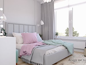 CIEPŁO SKANDYNAWSKICH WNĘTRZ - Mała biała szara sypialnia, styl nowoczesny - zdjęcie od design me too