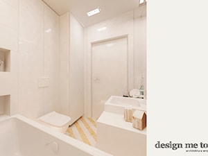 KAWALERKA NA BEMOWIE - Mała bez okna z lustrem łazienka, styl minimalistyczny - zdjęcie od design me too