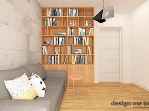 DOM W LESZNOWOLI - Średnie z sofą beżowe szare biuro, styl nowoczesny - zdjęcie od design me too