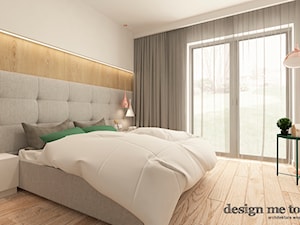 NOWOCZESNY DOM W GRODZISKU MAZOWIECKIM - Średnia biała sypialnia z balkonem / tarasem, styl nowoczesny - zdjęcie od design me too