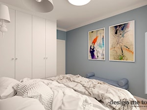 KAWAŁEK NIEBA NA WILANOWIE - Średnia niebieska szara sypialnia, styl nowoczesny - zdjęcie od design me too