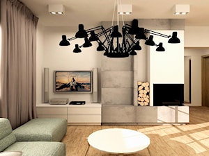 MINIMALISTYCZNY DOM - Średni biały salon, styl minimalistyczny - zdjęcie od design me too