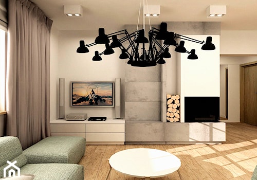 MINIMALISTYCZNY DOM - Średni biały salon, styl minimalistyczny - zdjęcie od design me too