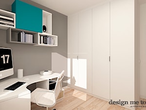SZCZYPTA KOLORU NA SZCZĘŚLIWICACH - Średnie w osobnym pomieszczeniu białe szare biuro, styl nowoczesny - zdjęcie od design me too