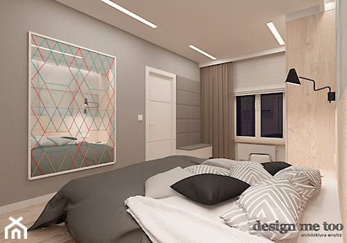 DOM W JÓZEFOSŁAWIU - Średnia szara sypialnia, styl nowoczesny - zdjęcie od design me too