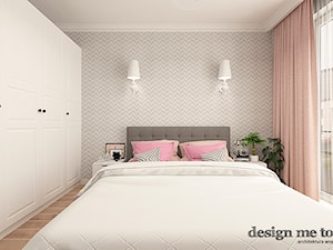 SZCZYPTA FRANCJI NA BIAŁÓŁĘCE - Średnia sypialnia z balkonem / tarasem, styl glamour - zdjęcie od design me too