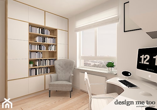 SZCZYPTA KOLORU NA SZCZĘŚLIWICACH - Duże w osobnym pomieszczeniu białe biuro, styl nowoczesny - zdjęcie od design me too