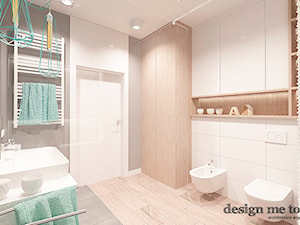 NOWOCZESNY APARTAMENT NA WILANOWIE - Średnia z punktowym oświetleniem łazienka, styl nowoczesny - zdjęcie od design me too