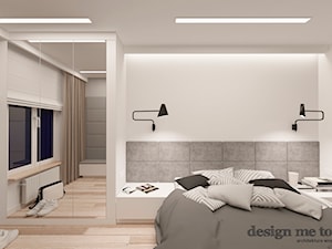 DOM W JÓZEFOSŁAWIU - Średnia biała sypialnia, styl minimalistyczny - zdjęcie od design me too