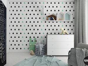 scandiBABYroom - Mały biały czarny pokój dziecka dla dziecka dla nastolatka dla chłopca dla dziewczynki, styl skandynawski - zdjęcie od BYHOUSE ARCHITECTS