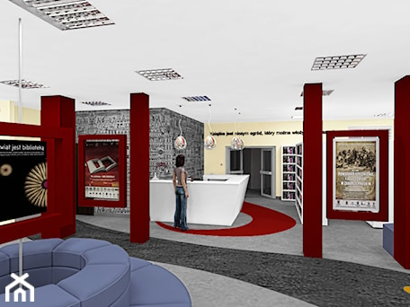 Aranżacje wnętrz - Wnętrza publiczne: Biblioteka w Krasocinie - Wnętrza publiczne, styl nowoczesny - Evolution Design. Przeglądaj, dodawaj i zapisuj najlepsze zdjęcia, pomysły i inspiracje designerskie. W bazie mamy już prawie milion fotografii!